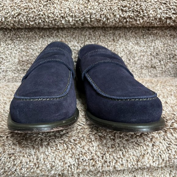 Jimmy Choo  Men\'s Navy Suede Penny Loafers main image 11